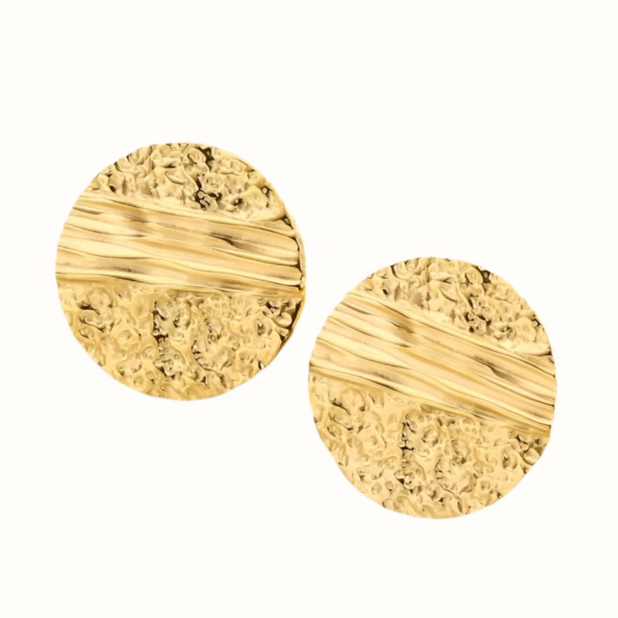 Golden Disc Earrings