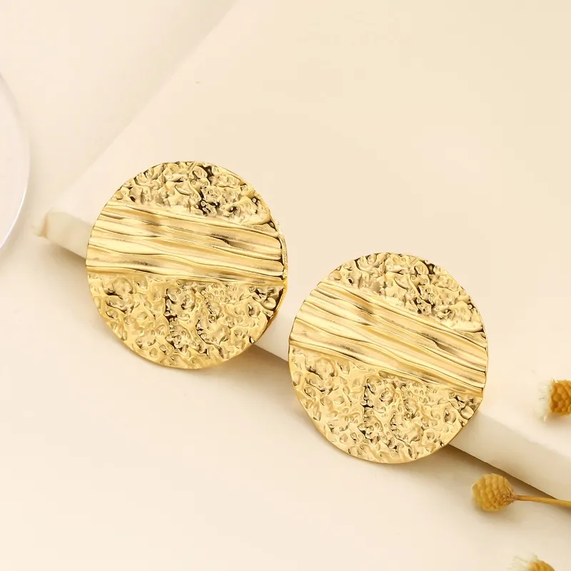 Golden Disc Earrings