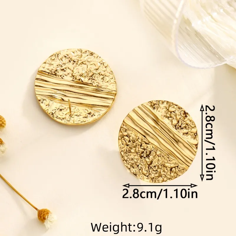 Golden Disc Earrings