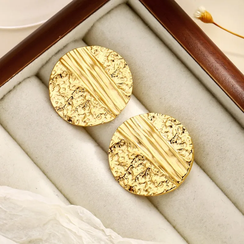 Golden Disc Earrings