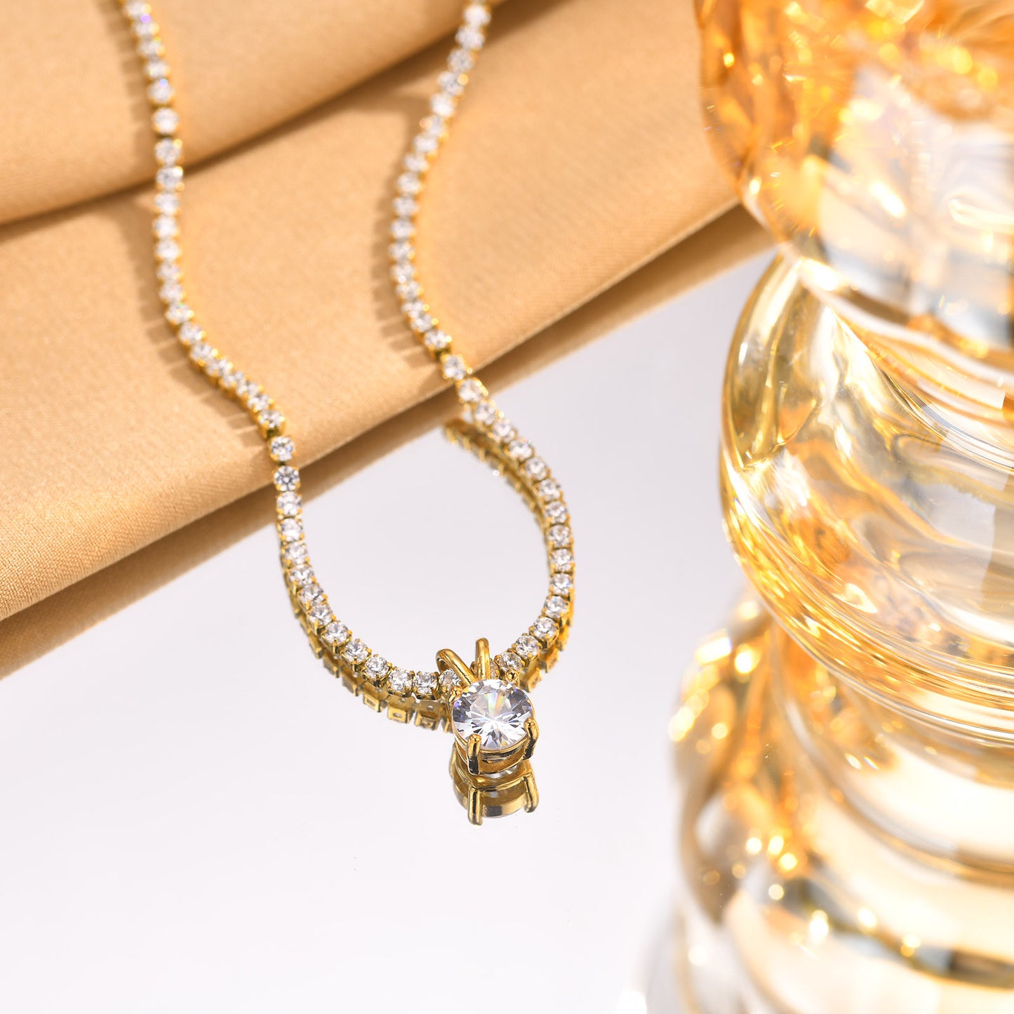 Amoré Diamond Drop Necklace