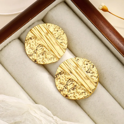 Golden Disc Earrings