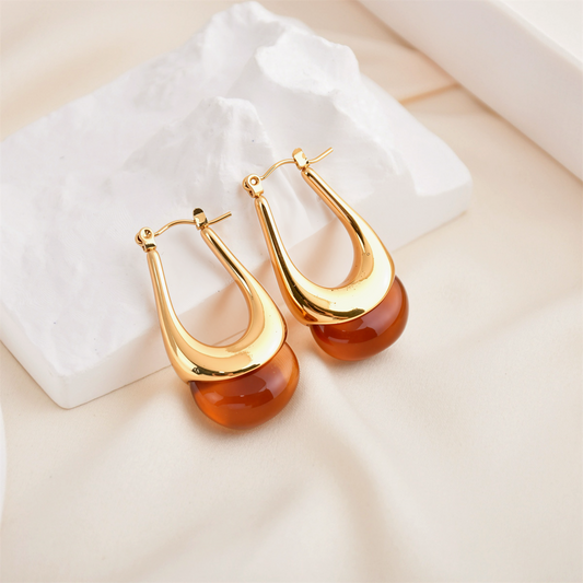 Amber Wave Earrings